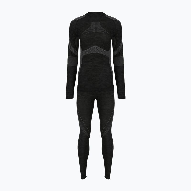 Completo intimo termico da uomo Woolcano SET1089 Czarny