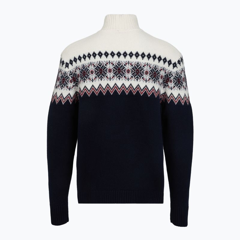 Maglione da uomo Woolcano SWT1091 Granatowy/Kremowy 2