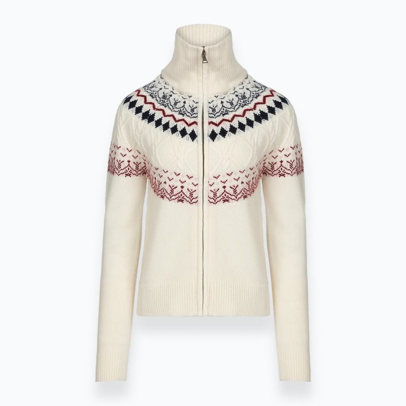 Maglione da donna Woolcano SWT1092 Kremowy/Granatowy 3
