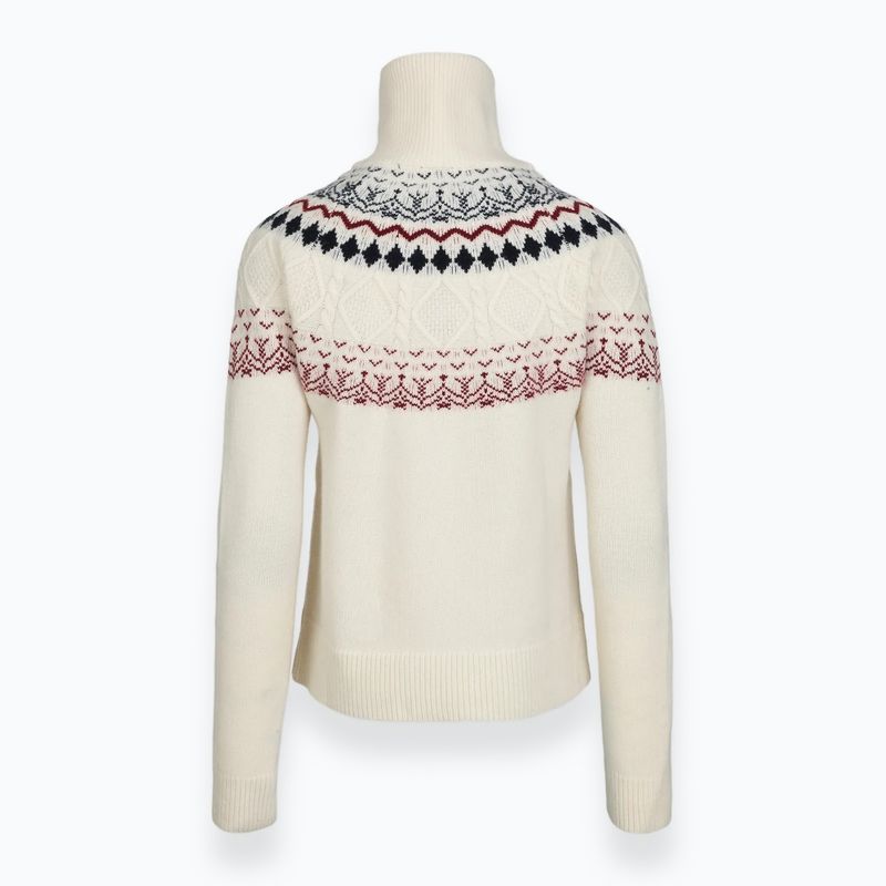 Maglione da donna Woolcano SWT1092 Kremowy/Granatowy 4