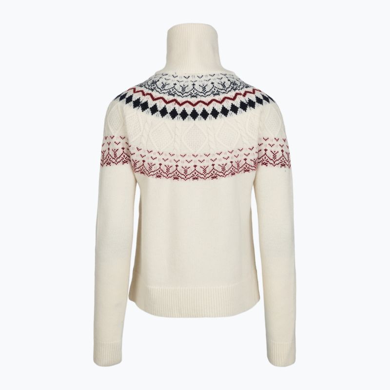 Maglione da donna Woolcano SWT1092 Kremowy/Granatowy 2