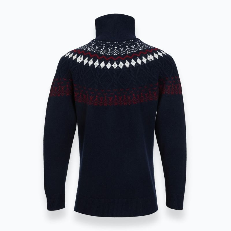 Maglione da uomo Woolcano SWT1093 Granatrowy/Kremowy 4