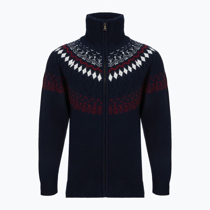 Maglione da uomo Woolcano SWT1093 Granatrowy/Kremowy