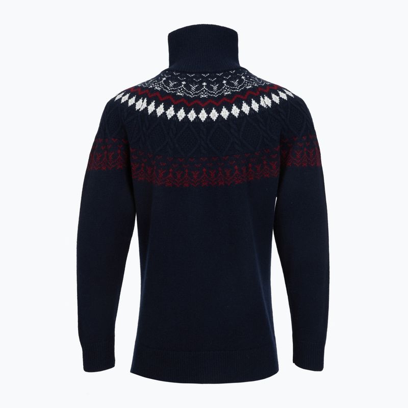 Maglione da uomo Woolcano SWT1093 Granatrowy/Kremowy 2