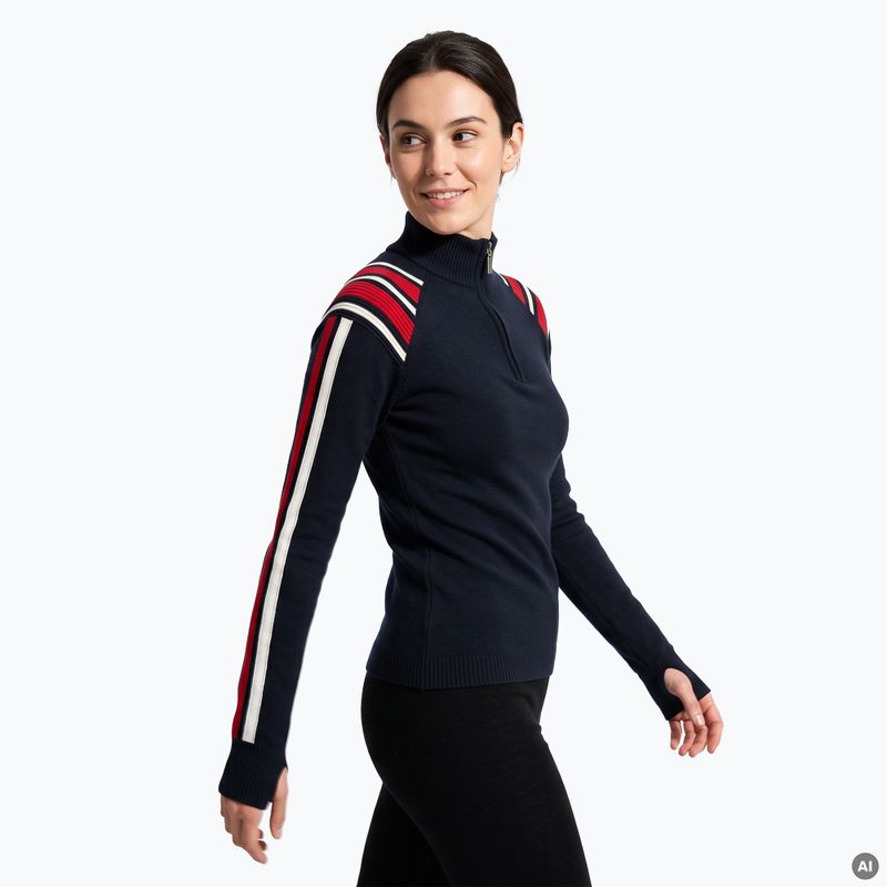 Maglione da donna Woolcano SWT1094 Czarny/Kremowy/ Czerwony 6