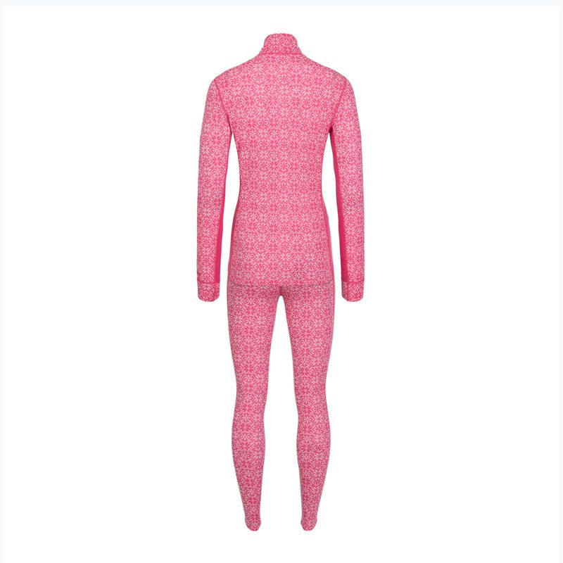 Completo di biancheria termica da donna Woolcano SET1121 Pink 2