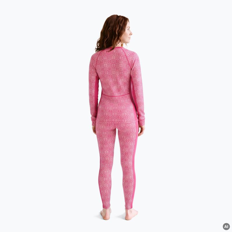 Completo di biancheria termica da donna Woolcano SET1109 Pink 2