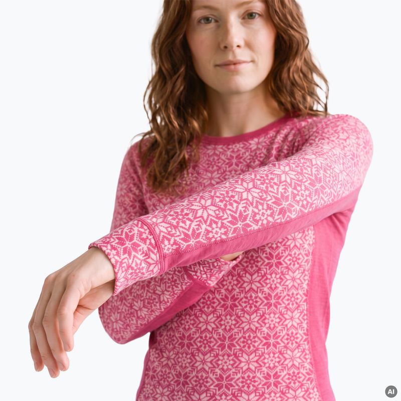 Completo di biancheria termica da donna Woolcano SET1109 Pink 6