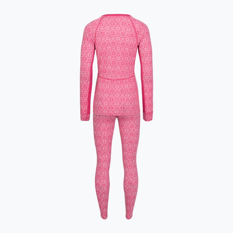 Completo di biancheria termica da donna Woolcano SET1109 Pink 2