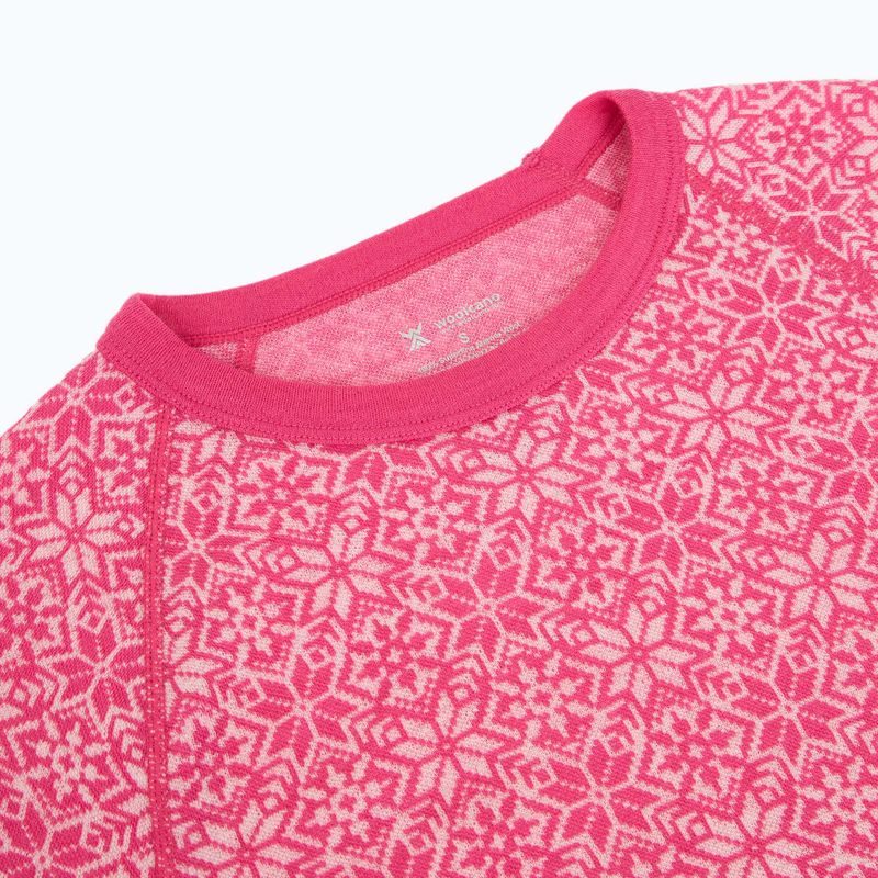 Completo di biancheria termica da donna Woolcano SET1109 Pink 6