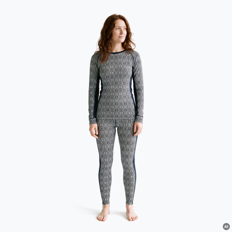 Completo di biancheria termica da donna Woolcano SET1109 Granatowy
