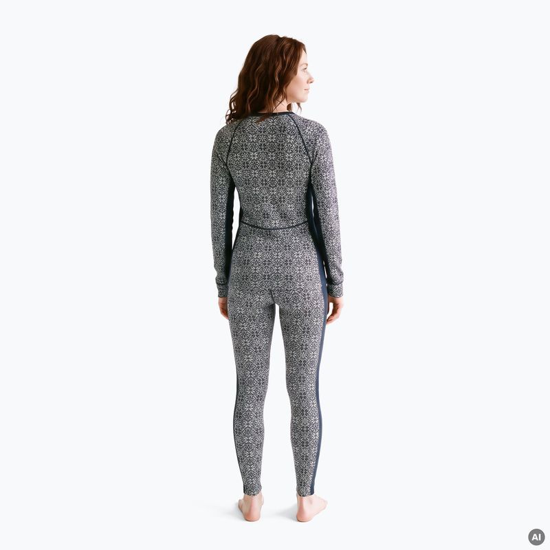 Completo di biancheria termica da donna Woolcano SET1109 Granatowy 2