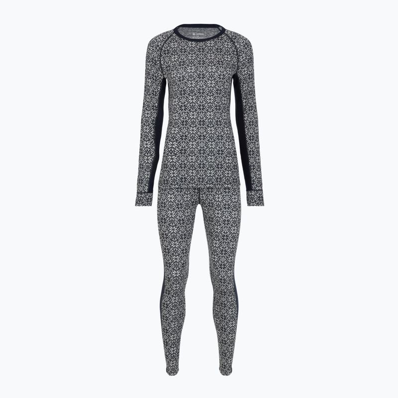 Completo di biancheria termica da donna Woolcano SET1109 Granatowy