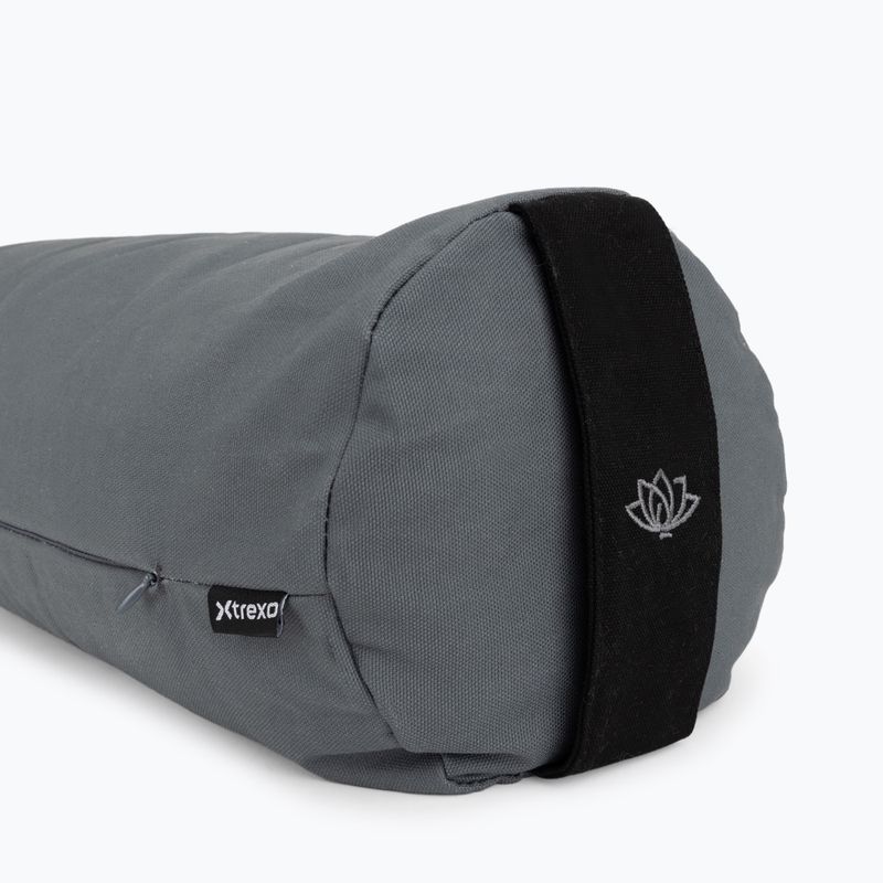 Cuscino per yoga con guscio di grano saraceno XTREXO Contempla grigio 4