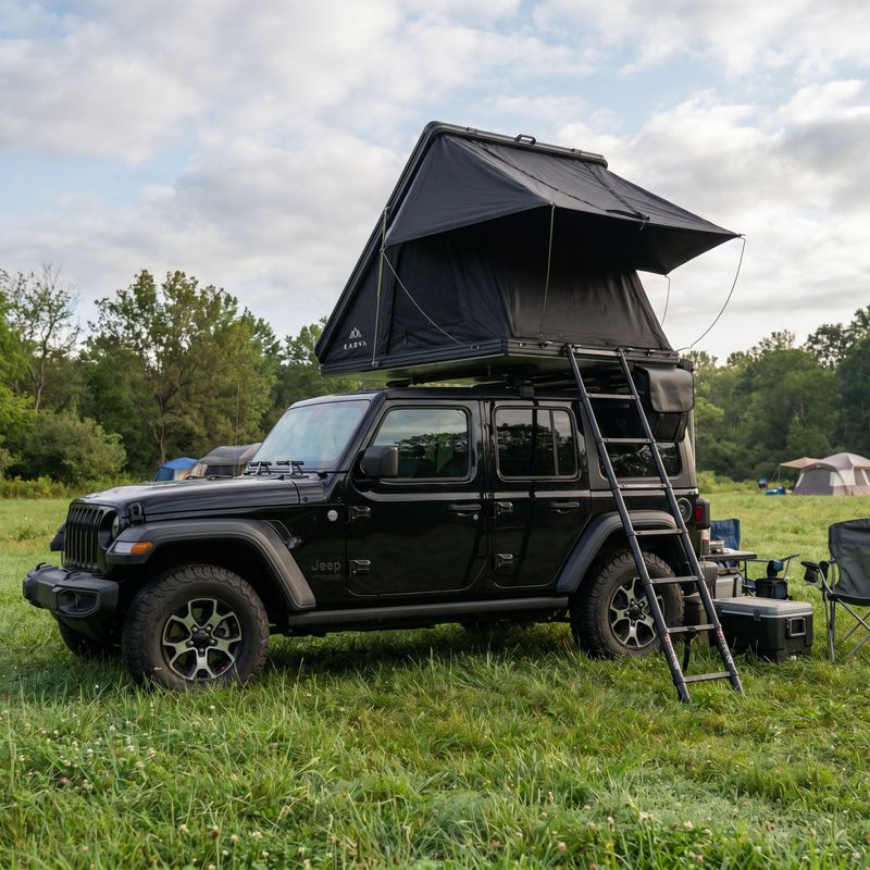 Tenda da tetto per 2 persone Kadva Razor nera 25