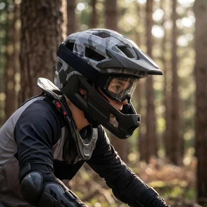 Casco da ciclismo per bambini ATTABO Predator full face gray 9