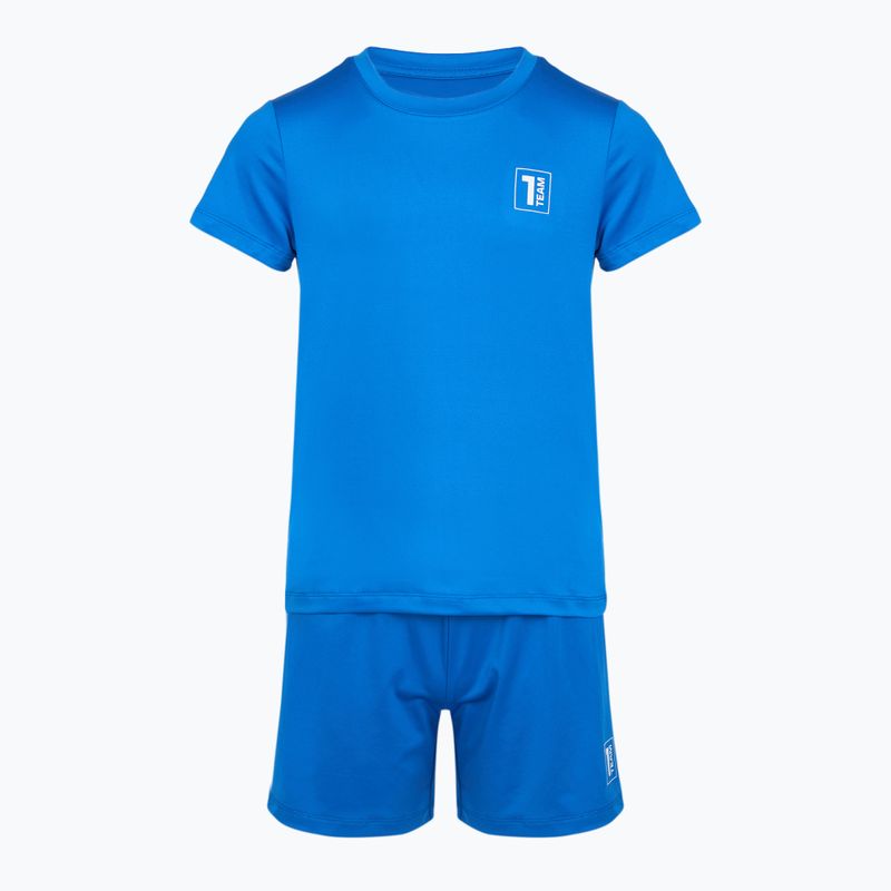 Completo da calcio per bambini OneTeam Precision Set maglia e pantaloncini blu 6
