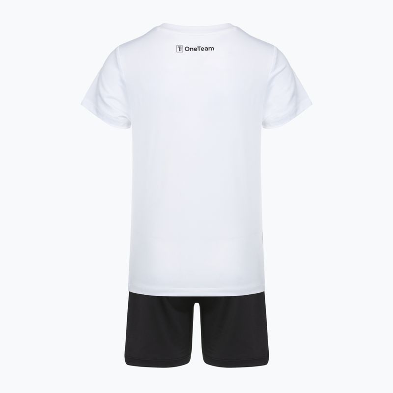 Completo da calcio per bambini OneTeam Precision Set maglia e pantaloncini bianco 7