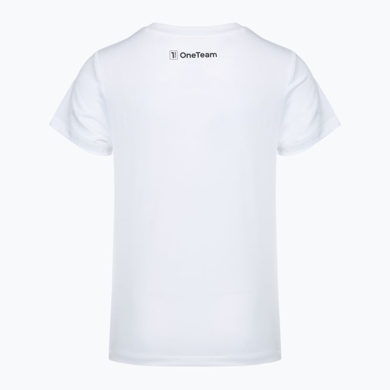 Completo da calcio per bambini OneTeam Precision Set maglia e pantaloncini bianco 9
