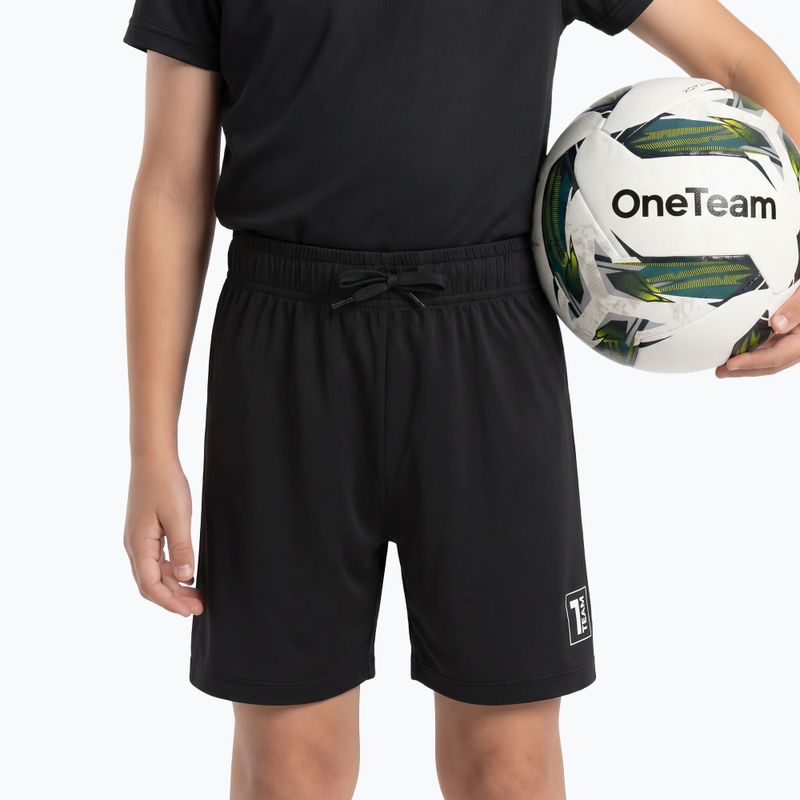 Completo da calcio per bambini OneTeam Precision Set maglia e pantaloncini nero 5