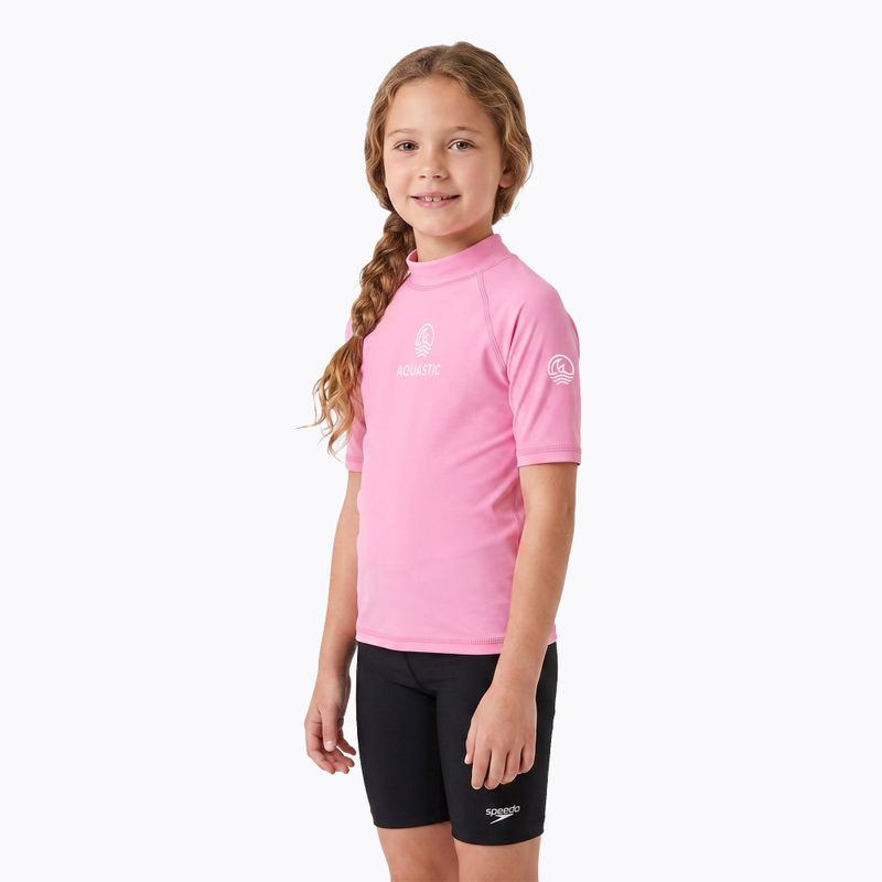 Maglietta per bambini AQUASTIC Rimos UV 50+ UPF pink 3