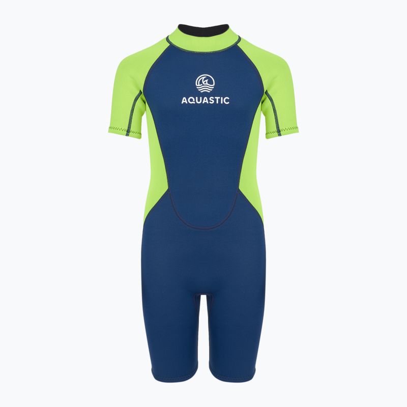 Muta da nuoto per bambini AQUASTIC Wavey Jrb 2 mm green/navy blue 3