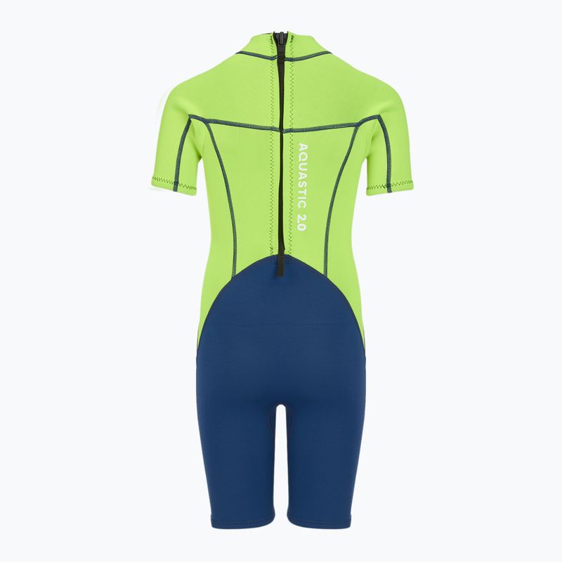 Muta da nuoto per bambini AQUASTIC Wavey Jrb 2 mm verde/blu navy 4