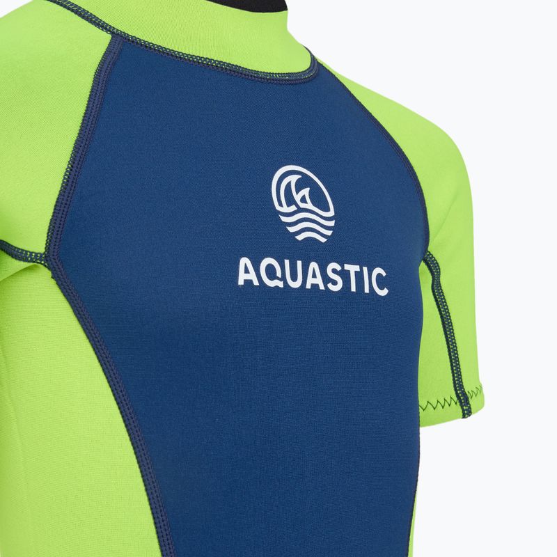 Muta da nuoto per bambini AQUASTIC Wavey Jrb 2 mm green/navy blue 5