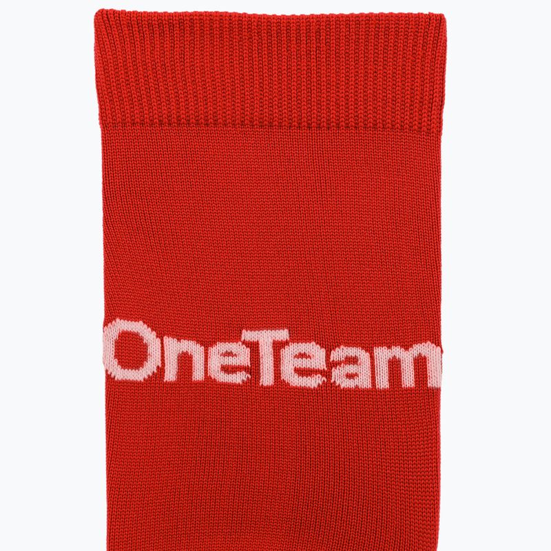 Calzettoni da calcio per bambini OneTeam Precision football socks red 3