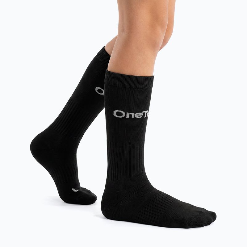 Calzettoni da calcio OneTeam Precision football socks set 2-pack nero 2