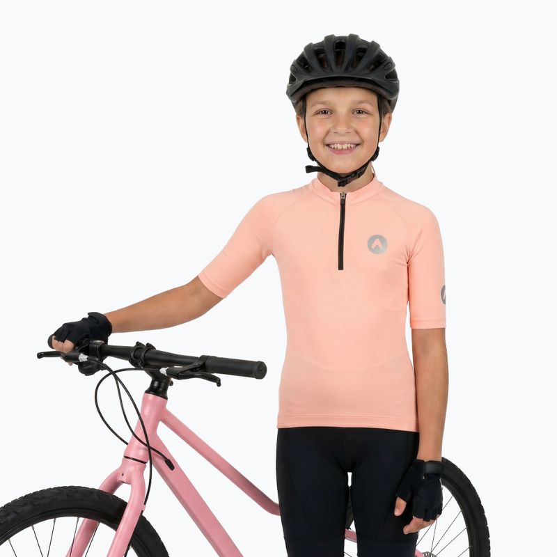 Maglietta da ciclismo per bambini ATTABO TEVRA JR con zip corta rosa 5