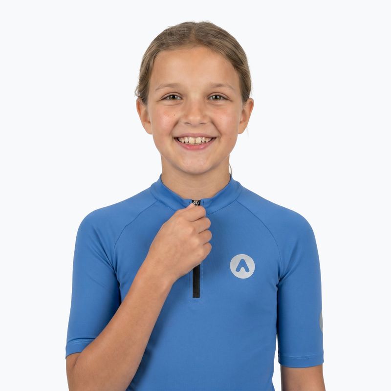 Maglietta da ciclismo per bambini ATTABO TEVRA JR con zip corta blu 3