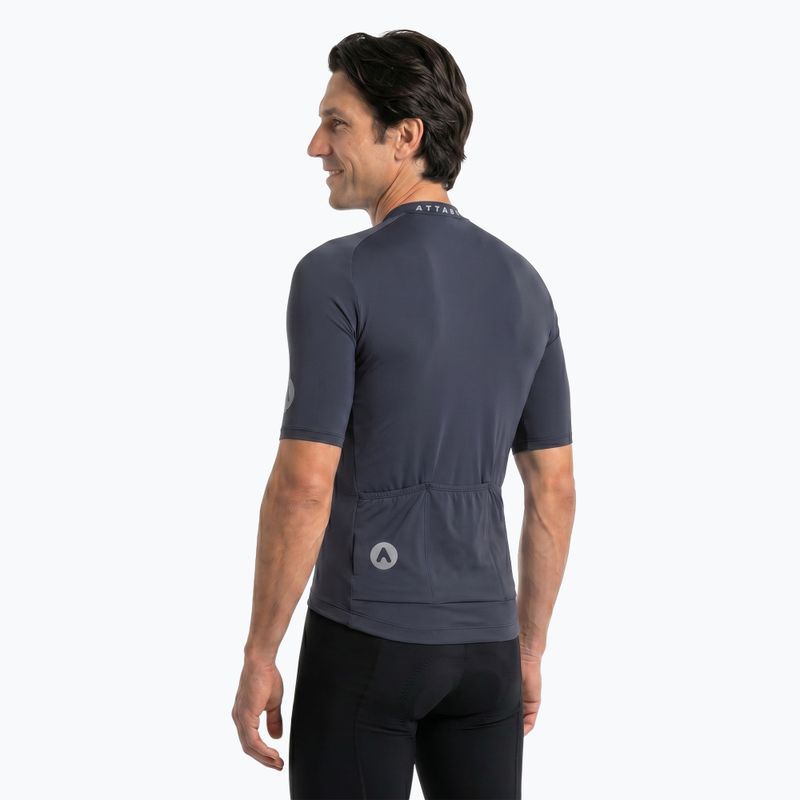 Maglietta da ciclismo uomo ATTABO TEVRA con zip corta nera 2