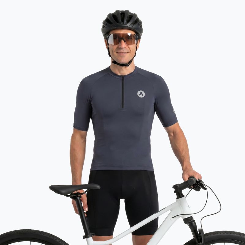 Maglietta da ciclismo uomo ATTABO TEVRA con zip corta nera 5