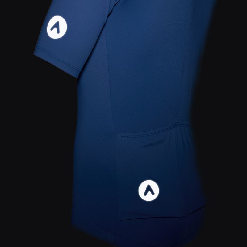 Maglietta da ciclismo uomo ATTABO TEVRA con zip corta blu navy 15