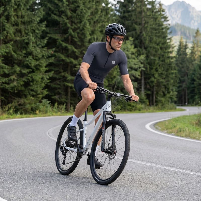 Maglietta da ciclismo uomo ATTABO TEVRA con zip corta nera 7