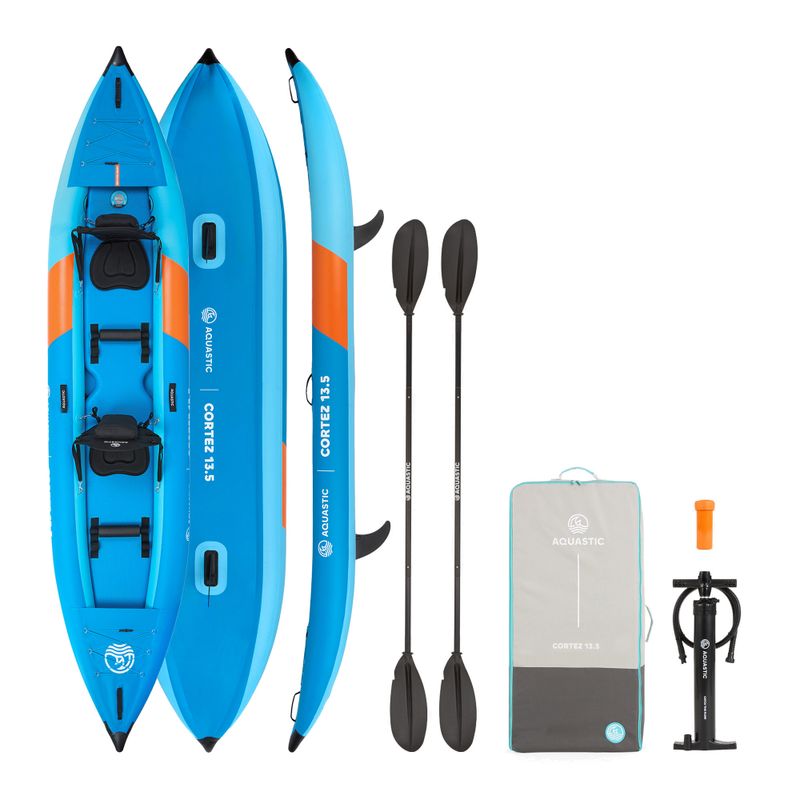 AQUASTIC Cortez 13'5" 410 cm blu kayak gonfiabile per 2 persone 18