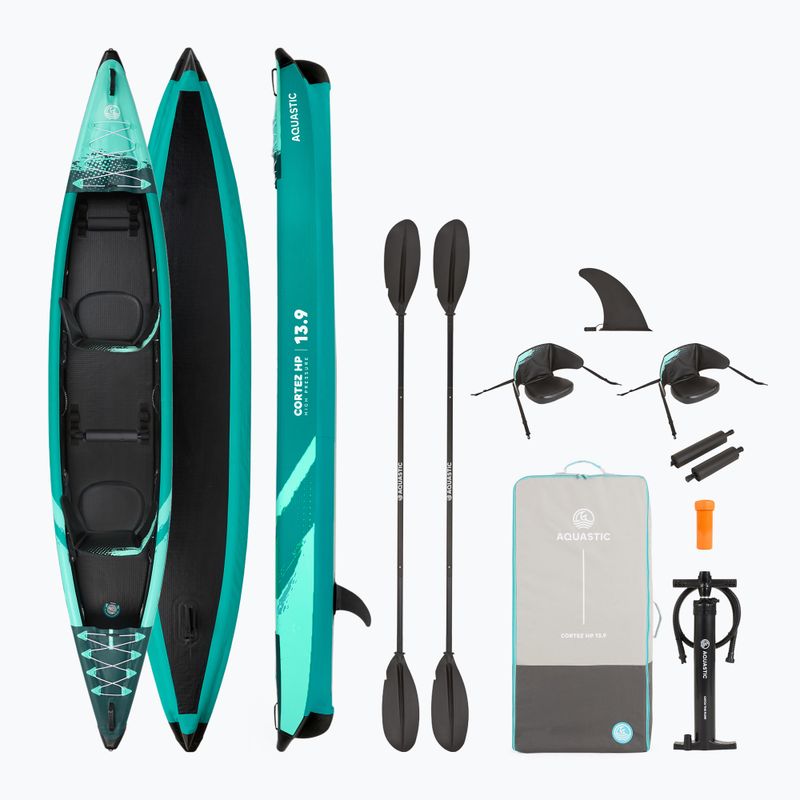 AQUASTIC Cortez 13'9" 420 cm verde kayak gonfiabile ad alta pressione per 2 persone