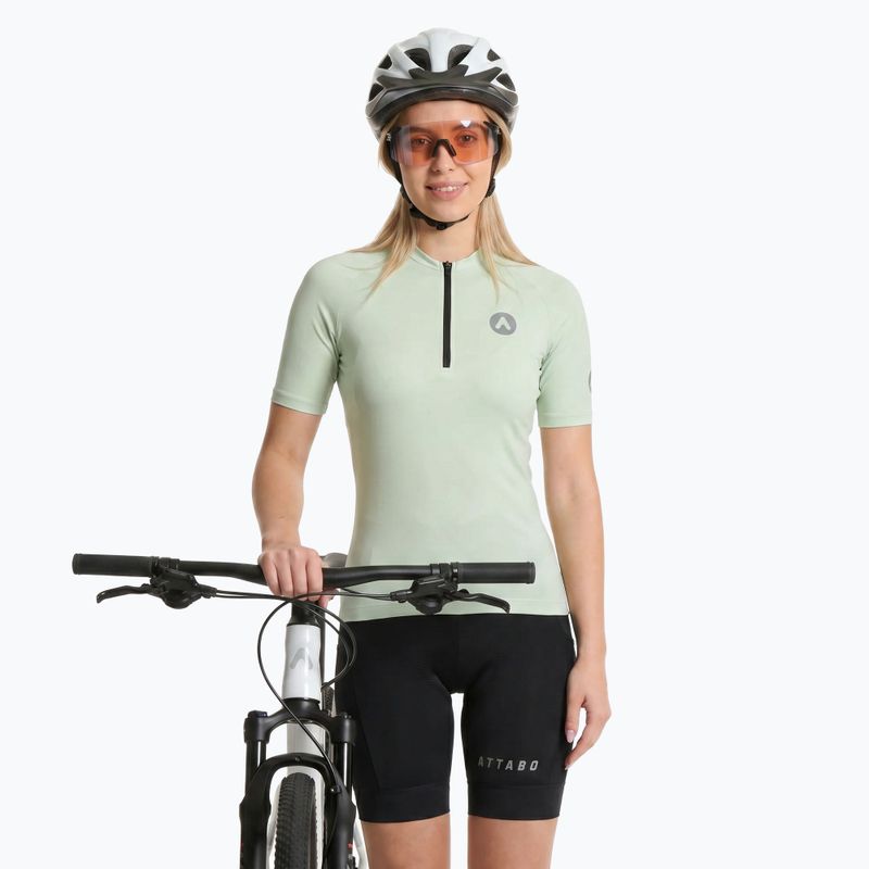 Maglietta da ciclismo donna ATTABO TEVRA con zip corta menta 5