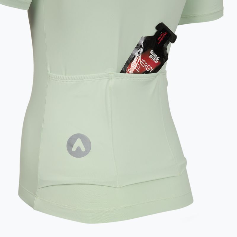 Maglietta da ciclismo donna ATTABO TEVRA con zip corta menta 13