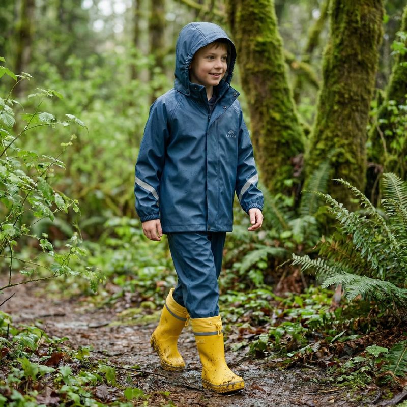Stivali da pioggia per bambini KADVA PuddleProof JR con elementi riflettenti giallo 3