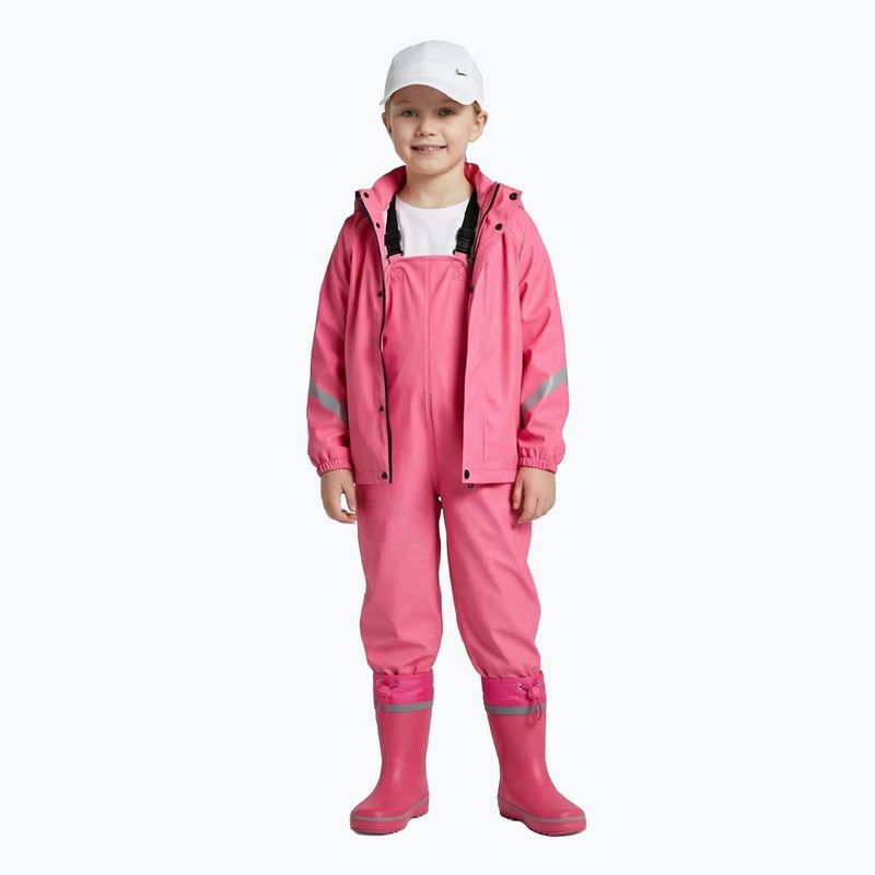 Stivali da pioggia per bambini KADVA PuddleProof JR con elementi riflettenti rosa 2