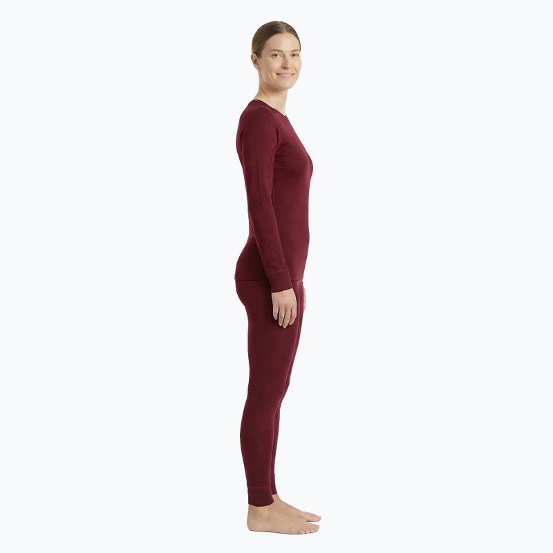 Completo intimo termico donna WOOLCANO Merino SET0543 burgundy 2