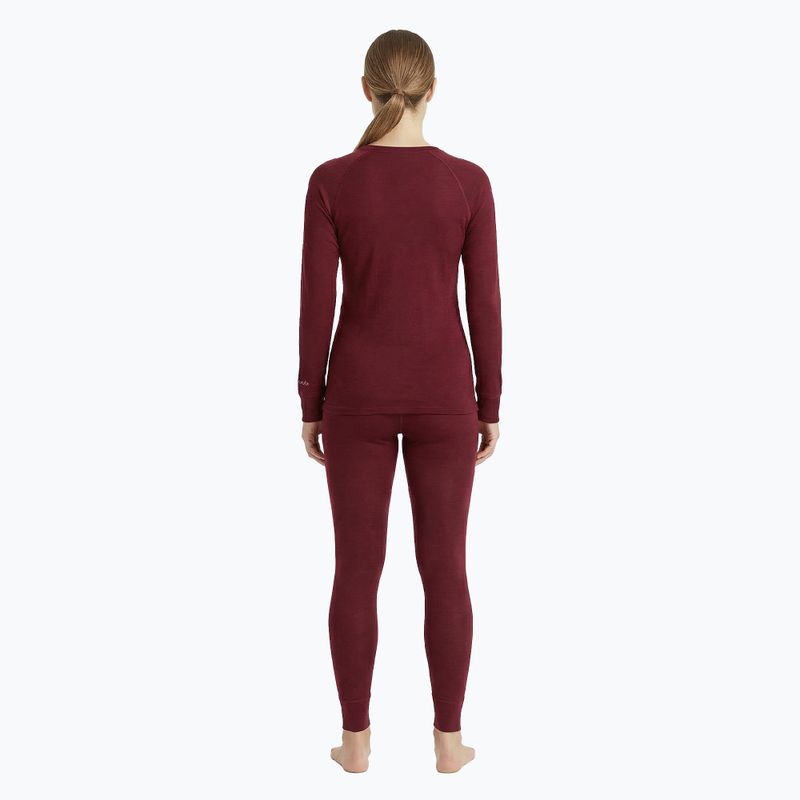 Completo intimo termico donna WOOLCANO Merino SET0543 burgundy 3