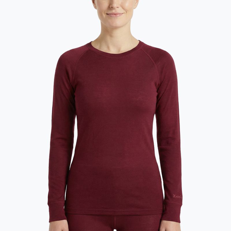 Completo intimo termico donna WOOLCANO Merino SET0543 burgundy 5