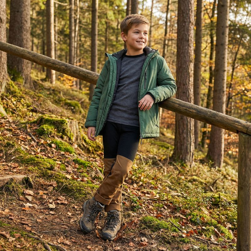 Set intimo termico per bambini WOOLCANO Merino SET0982 grey 7