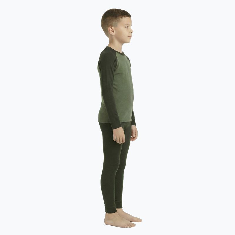 Completo termico per bambini WOOLCANO Merino SET0982 khaki 2
