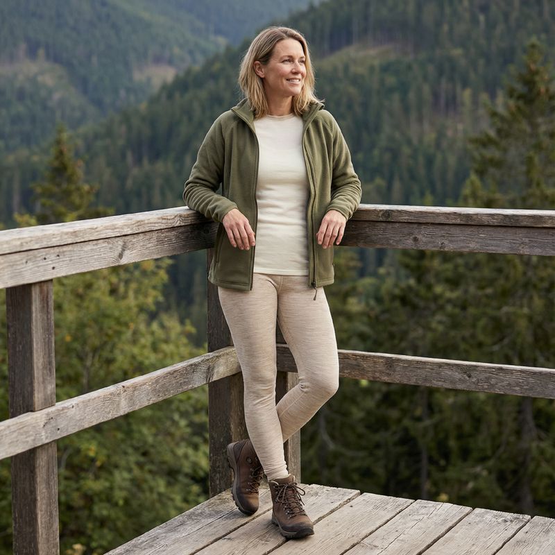 Set intimo termico WOOLCANO Merino SET0980 beige 8