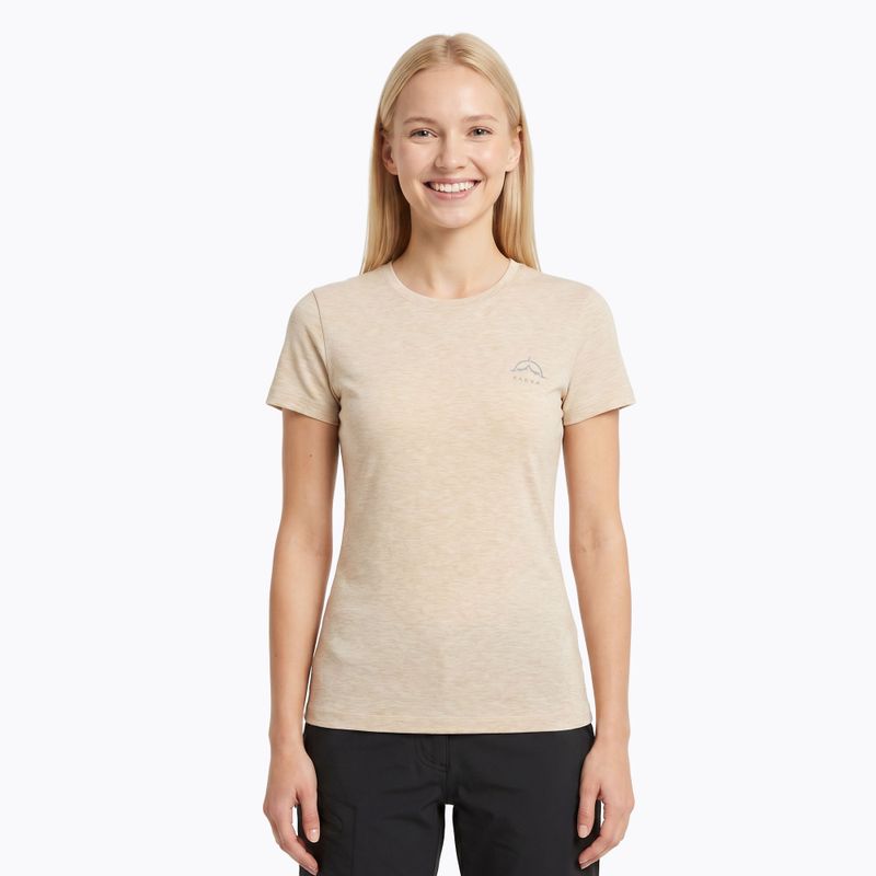 Maglietta da trekking da donna KADVA Merivra merino beige