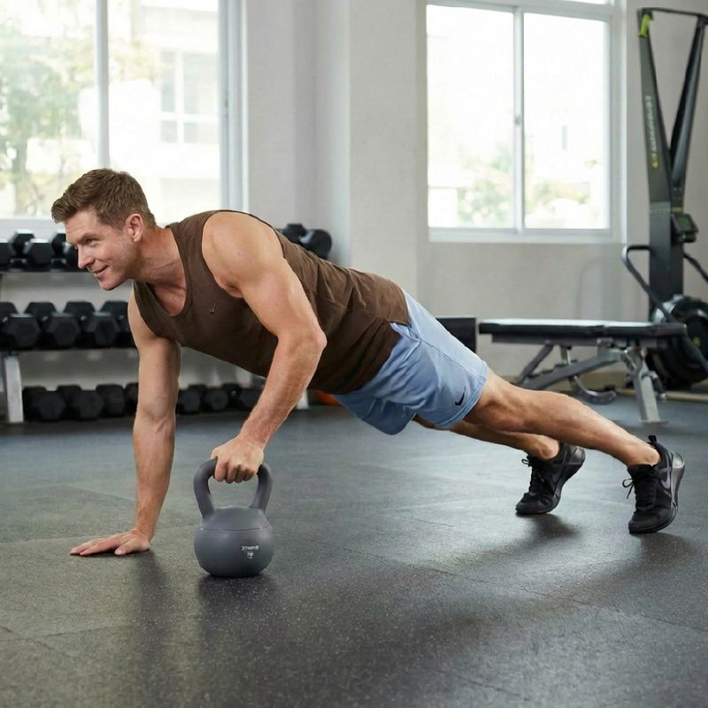 Kettlebell SOFT XTREXO 10 kg grigio 3